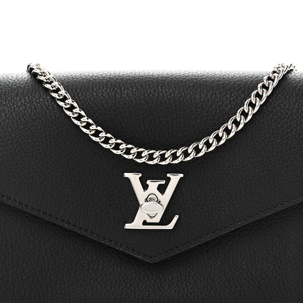 Soft Calfskin My Lockme Chain Pochette Black