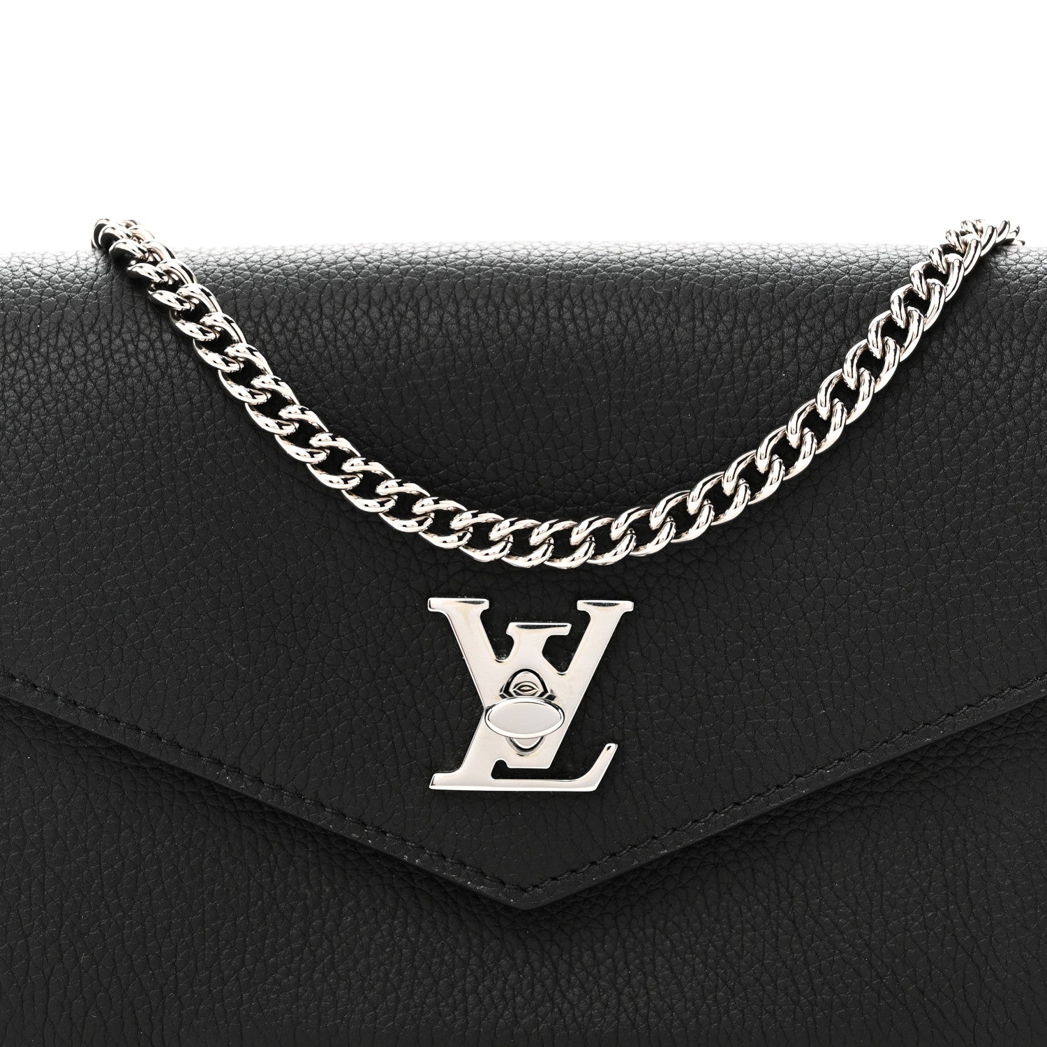 Soft Calfskin My Lockme Chain Pochette Black
