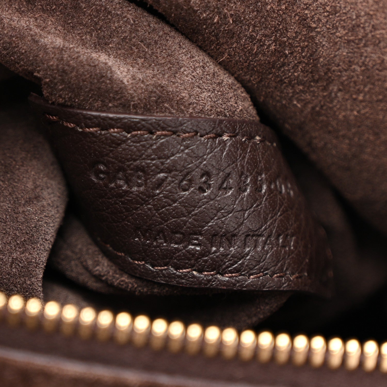 Grained Deerskin Bea Tote Sweet Chocolate