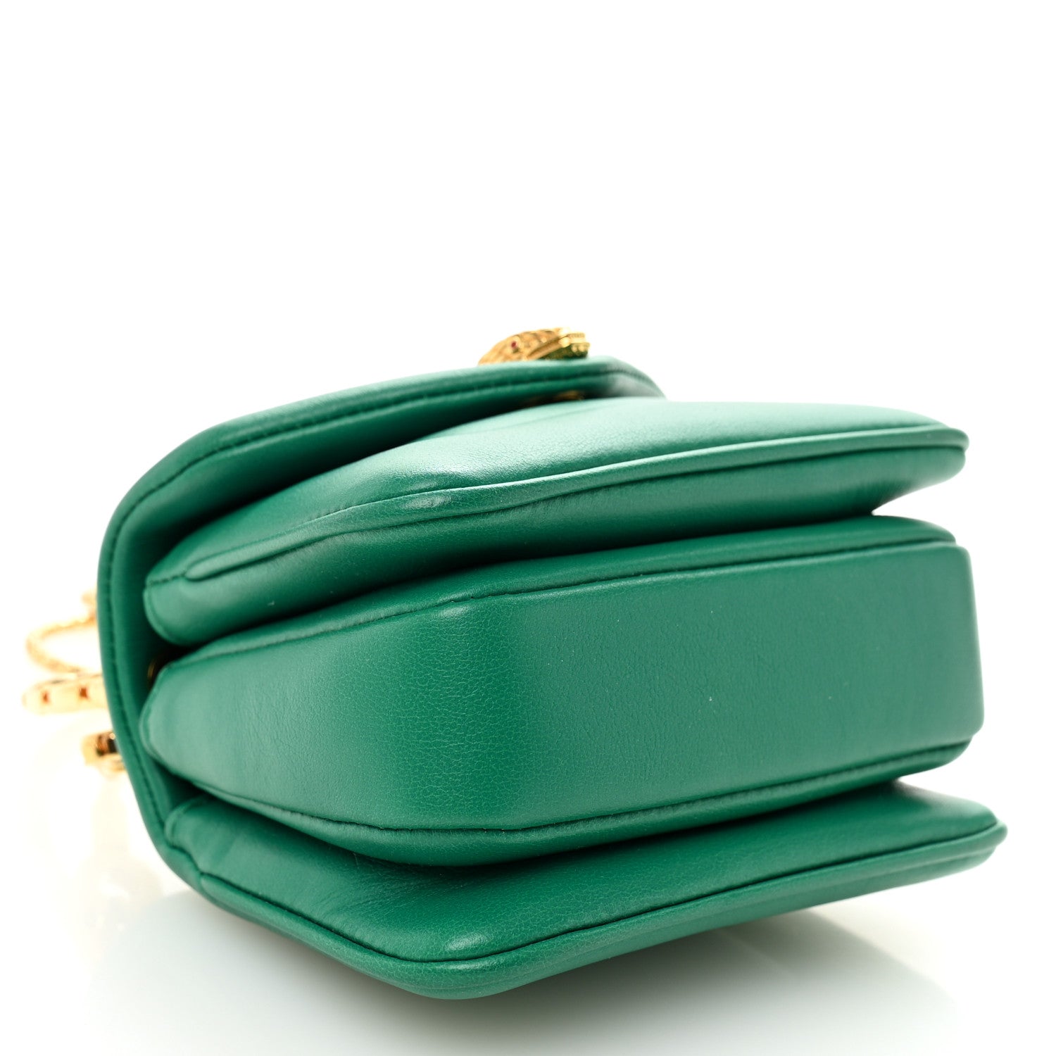 Calfskin Serpenti Reverse Micro Top Handle Emerald Green