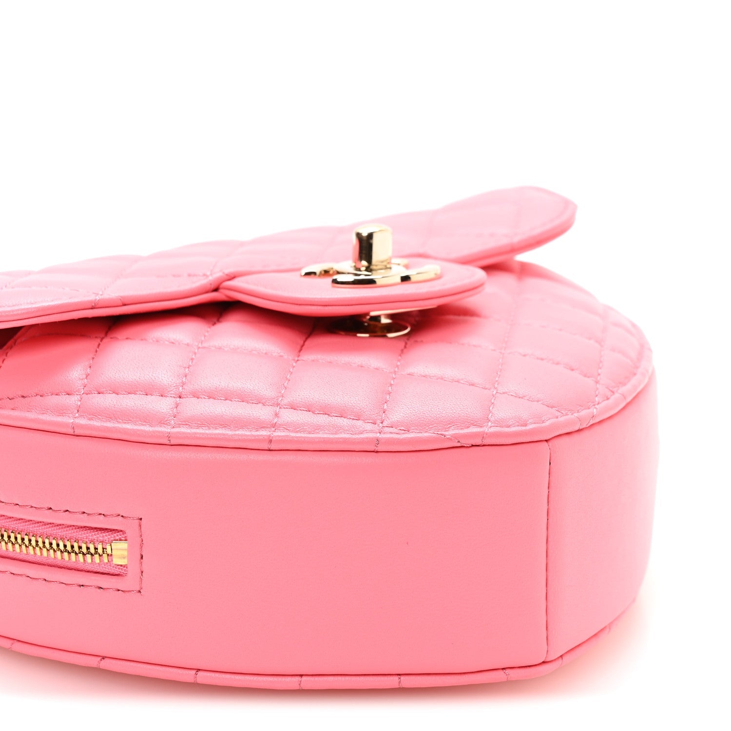 Lambskin Quilted CC In Love Heart Bag Pink