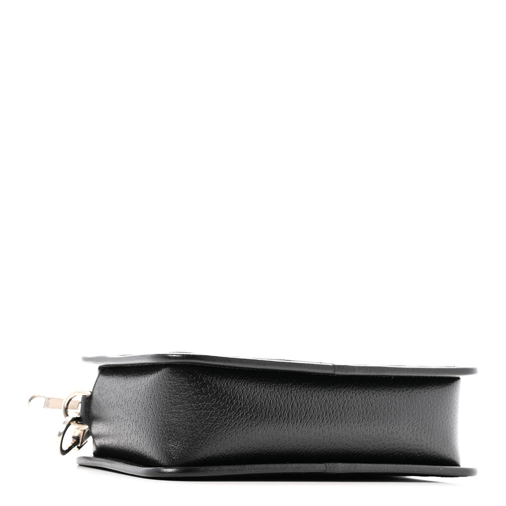 Monogram Jumbo GG Textured Dollar Calfskin Web Mini Crossbody Bag Black