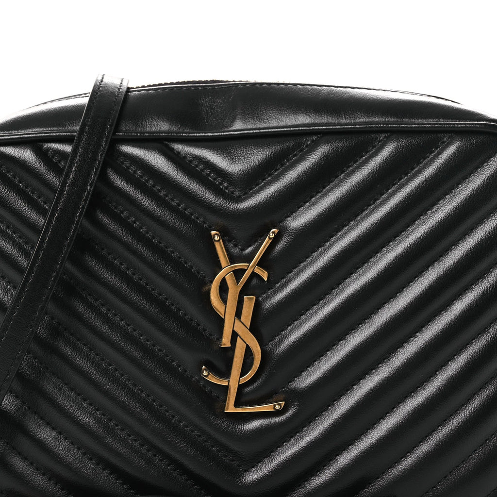 Calfskin Matelasse Monogram Lou Camera Bag Black