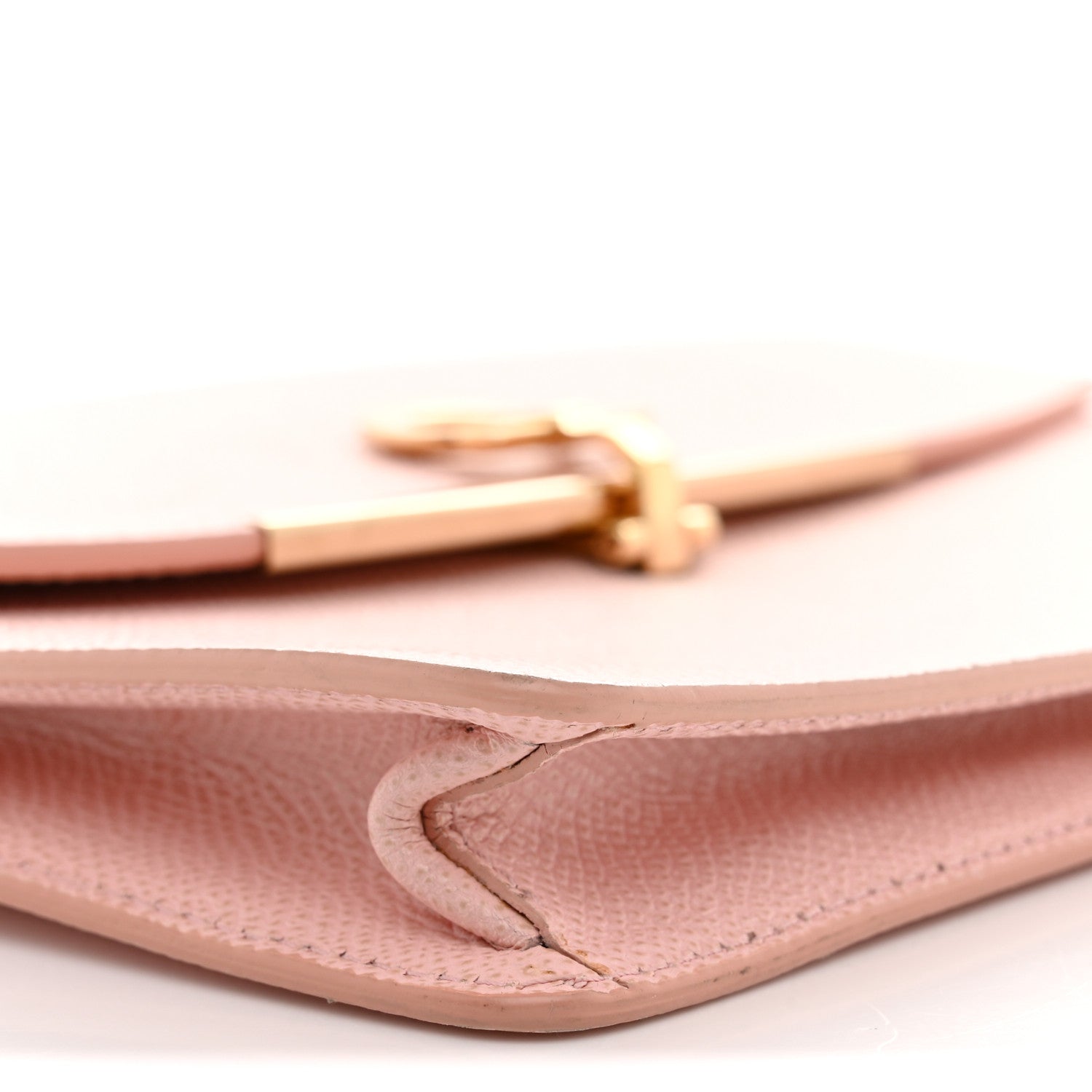 Hammered Calfskin Gancio Wallet On Chain Nylund Pink