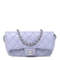 Caviar Quilted Glasses Case With Chain Light Purple