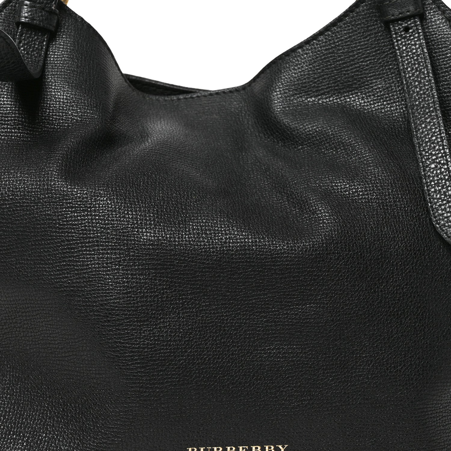 Grainy Calfskin House Check Small Canterbury Tote Black