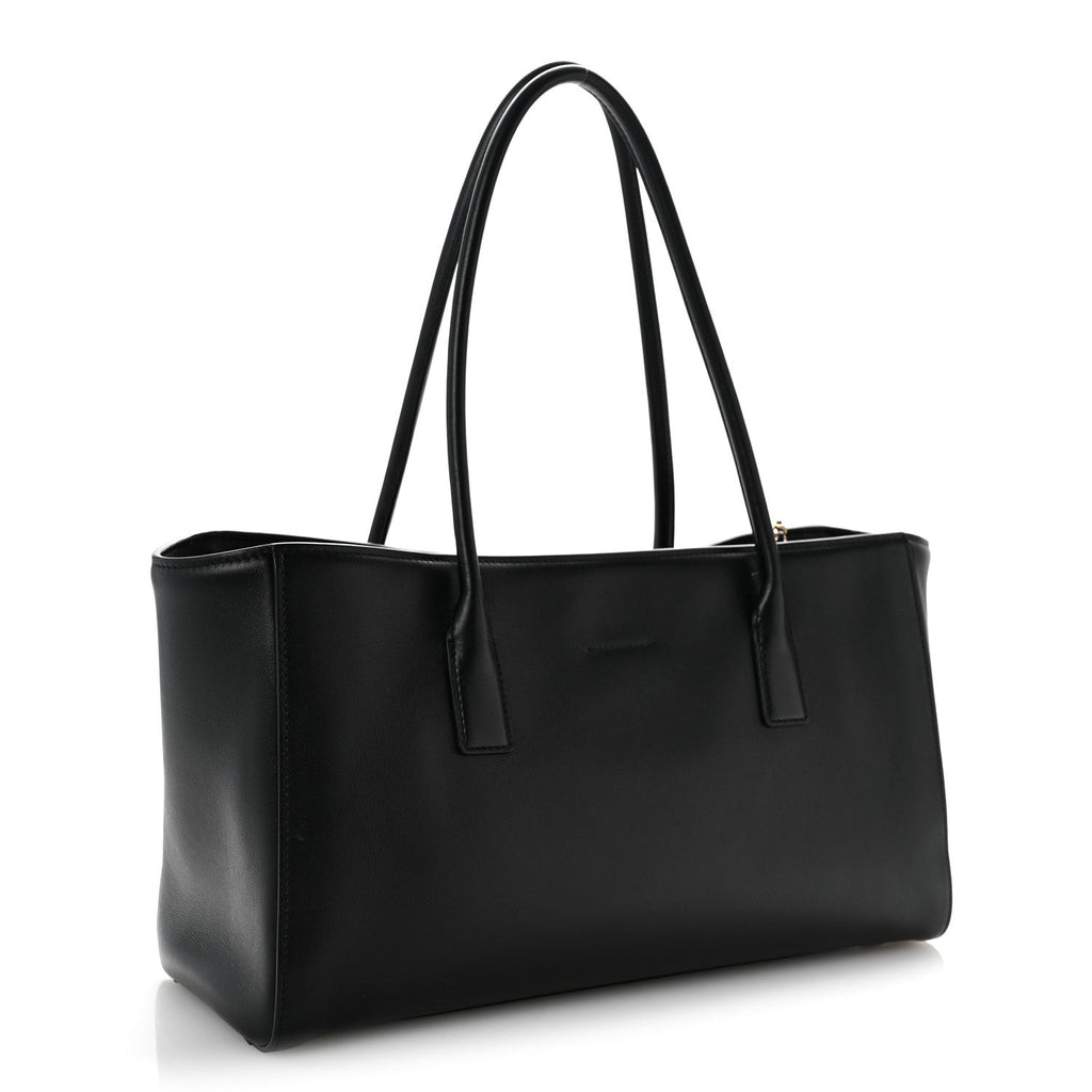 Calfskin Archetype Small Shopping Tote Black