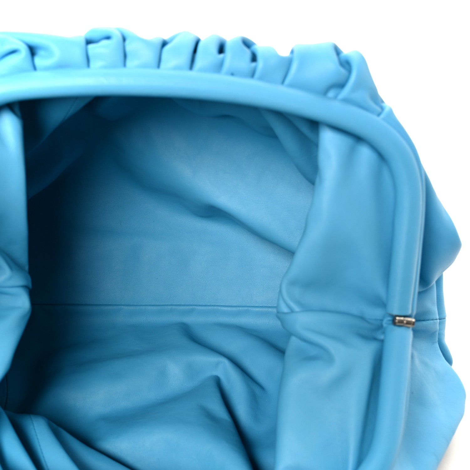 Smooth Butter Calf The Pouch Oversized Clutch Sky Blue