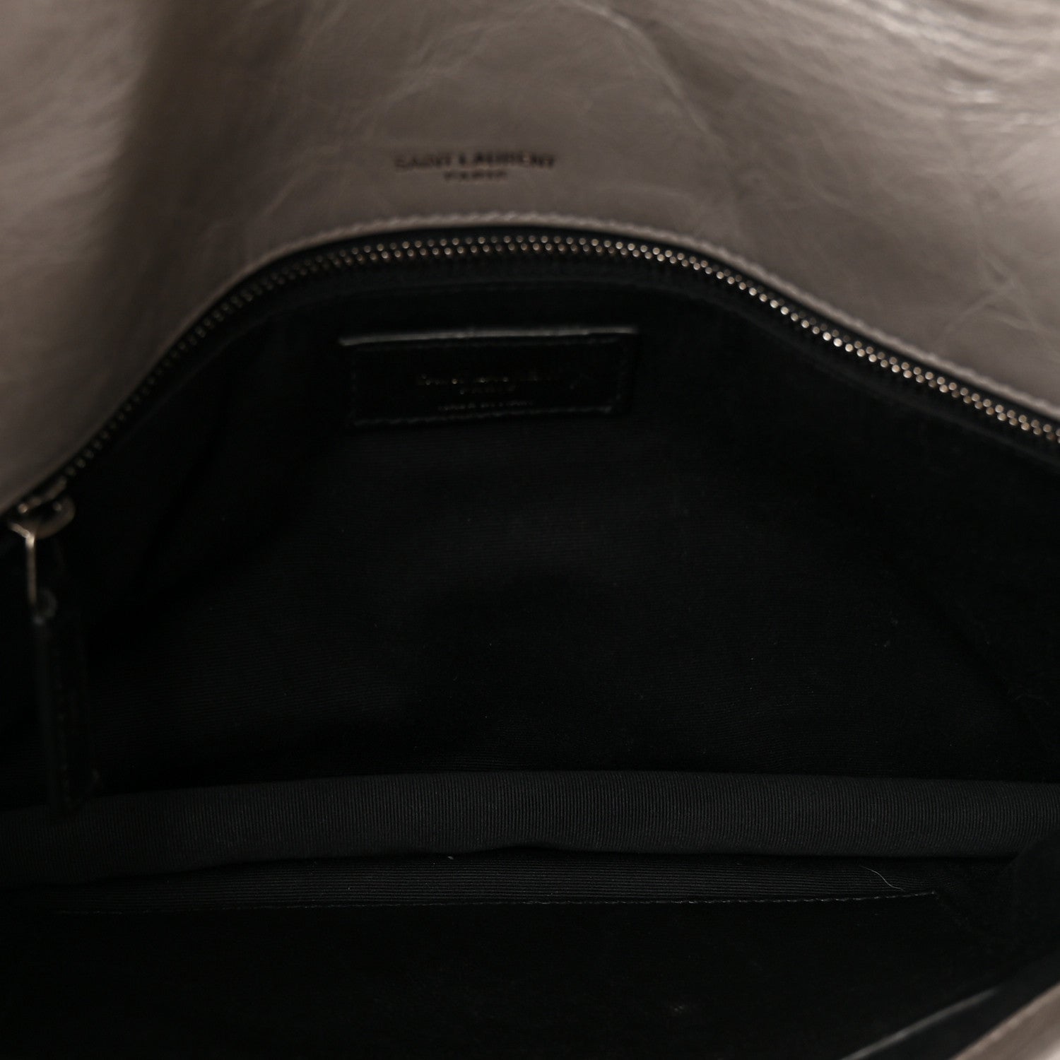 Crinkled Calfskin Matelasse Monogram Medium Niki Chain Satchel Fog