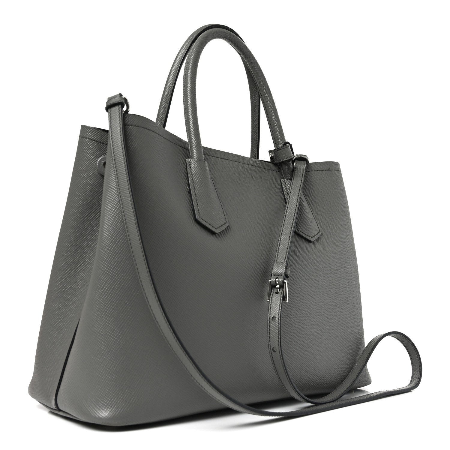 Saffiano Cuir Small Double Bag Marmo