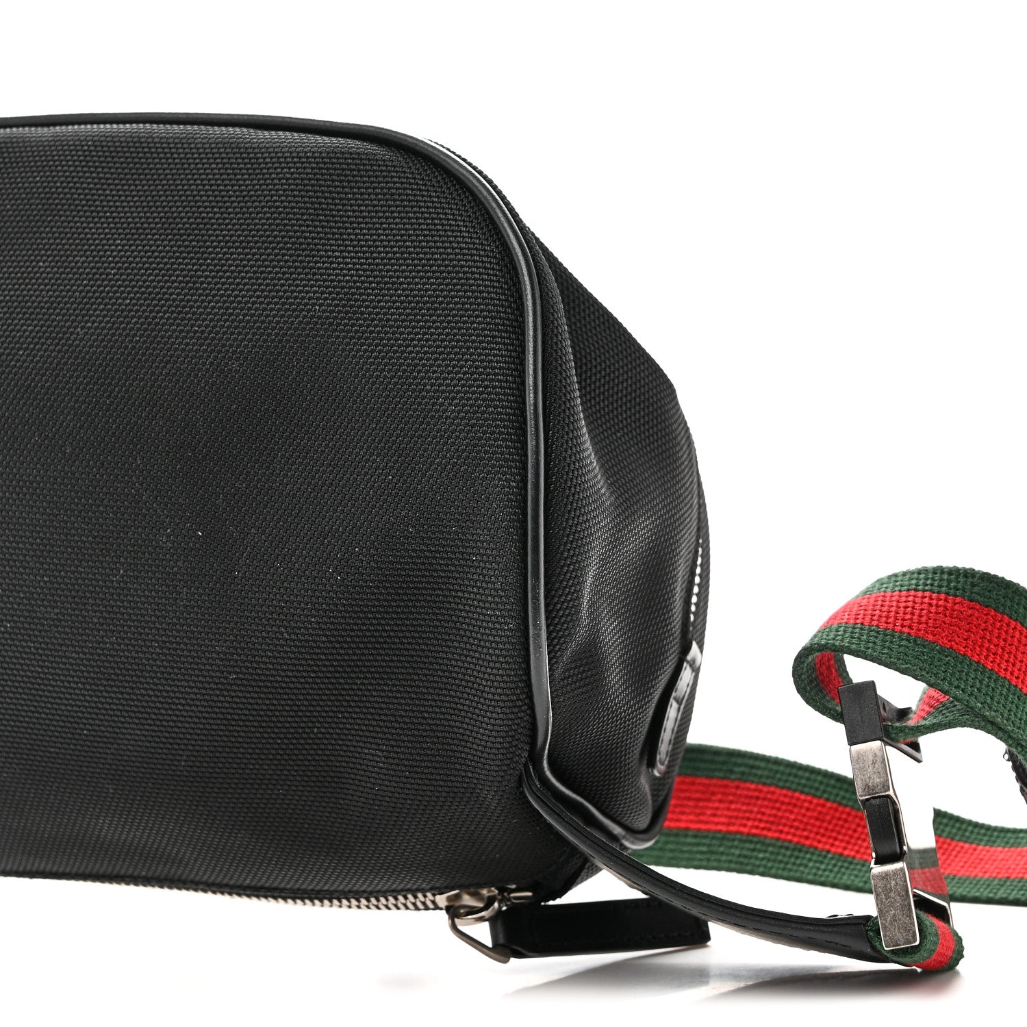 Techno Canvas Web Large Belt Bag Black