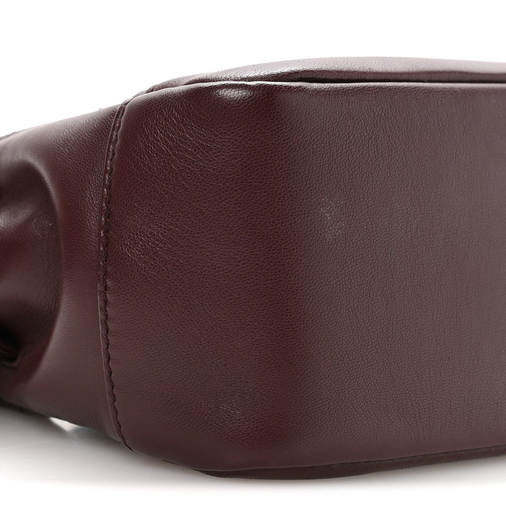 Lambskin Matelasse Monogram Mini Jamie Shoulder Pouch Bag Rouge Cabernet