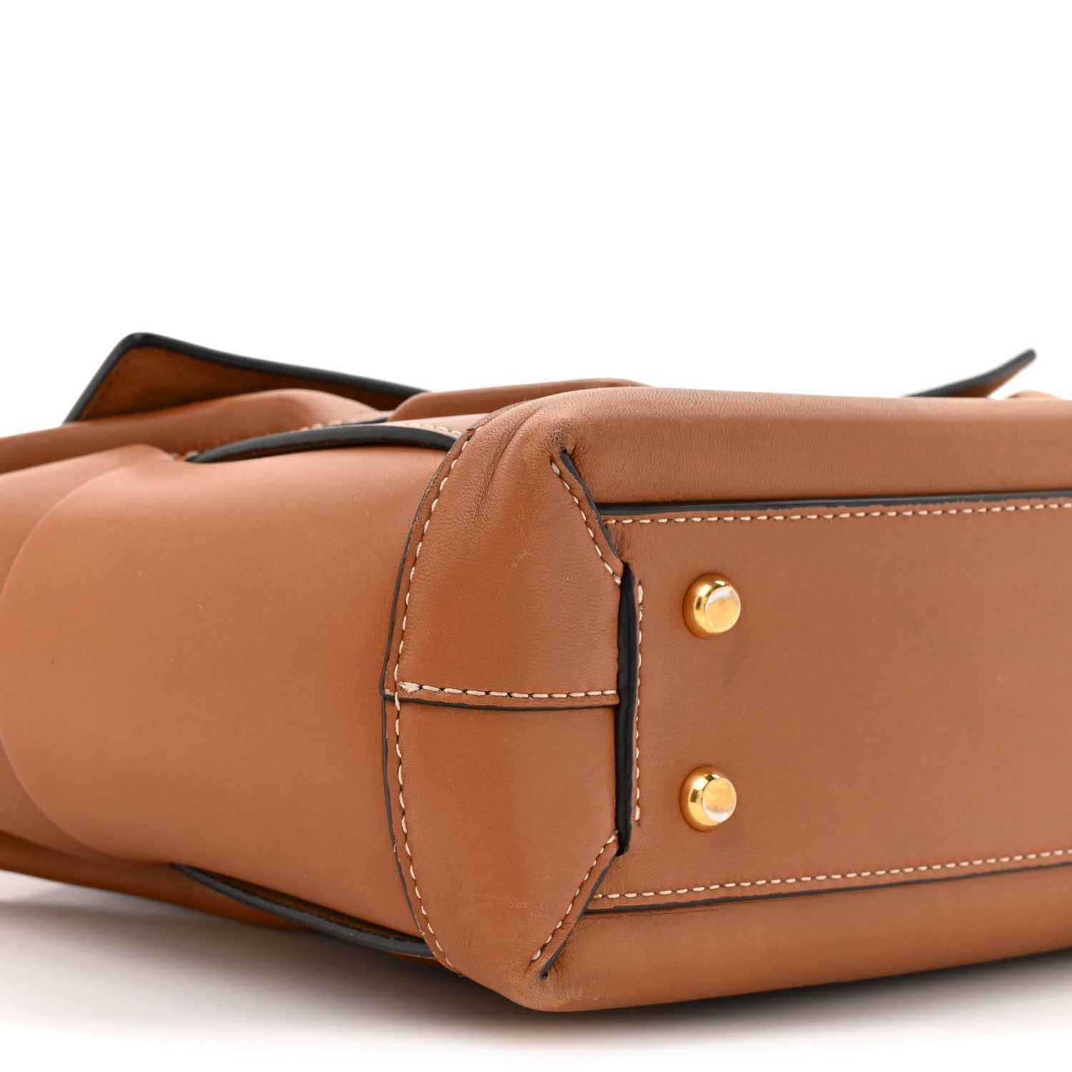 French Calfskin Maxi Intrecciato Small Arco Wood