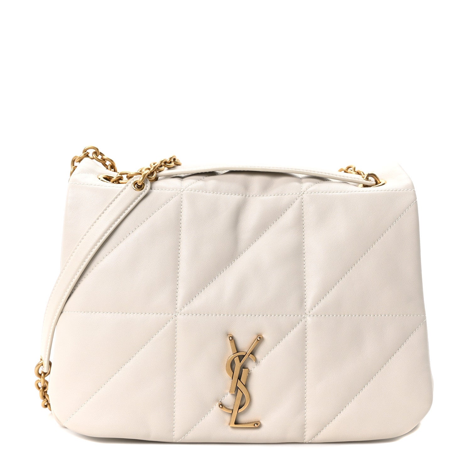 Lambskin Matelasse Monogram Medium Jamie 4.3 Crema Soft