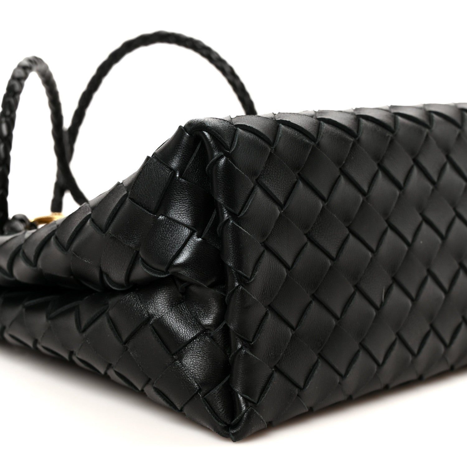 Nappa Intrecciato Small Andiamo Shoulder Bag Black