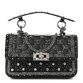 Beaded Small Rockstud Spike It Shoulder Bag Black