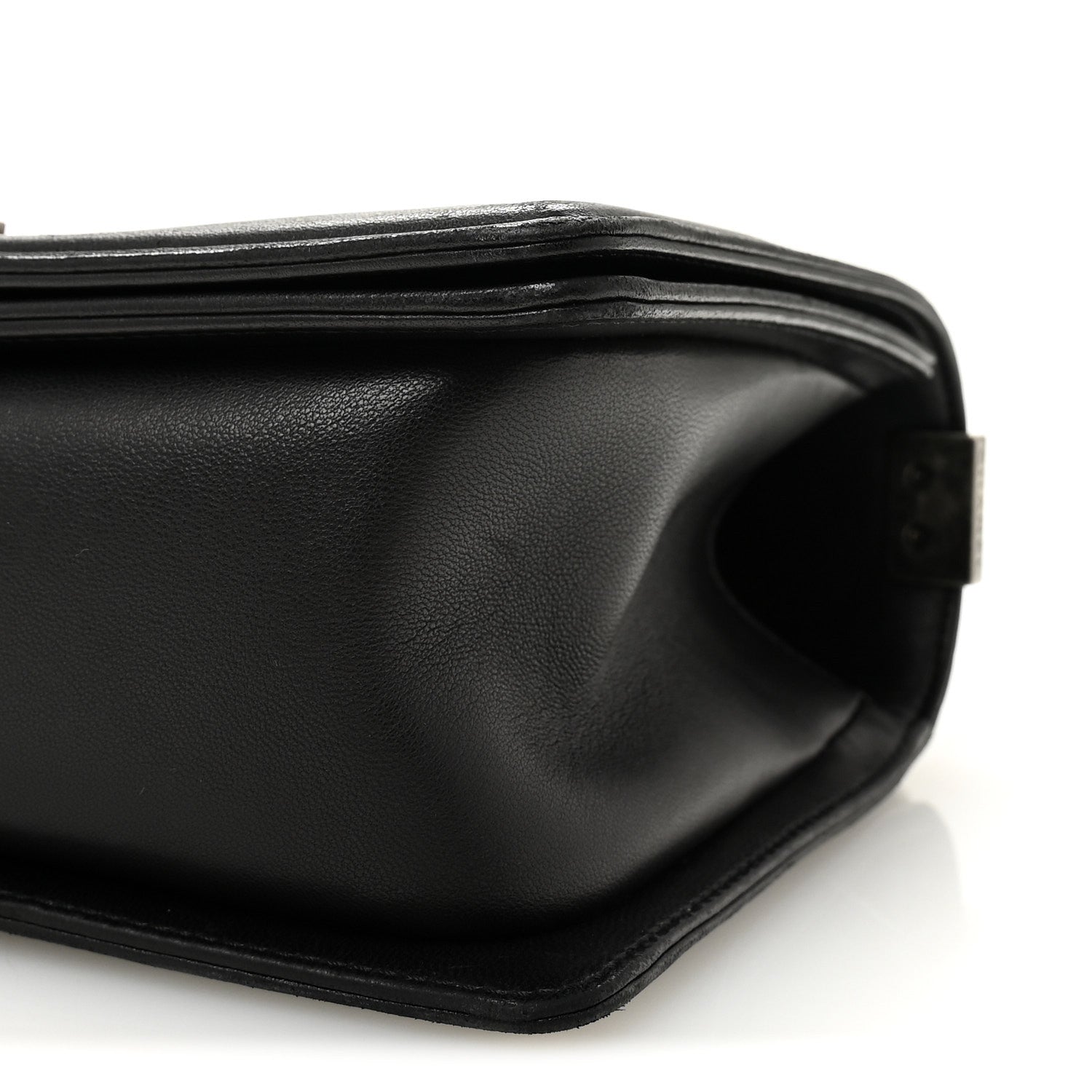 Lambskin Quilted Medium Boy Flap Black