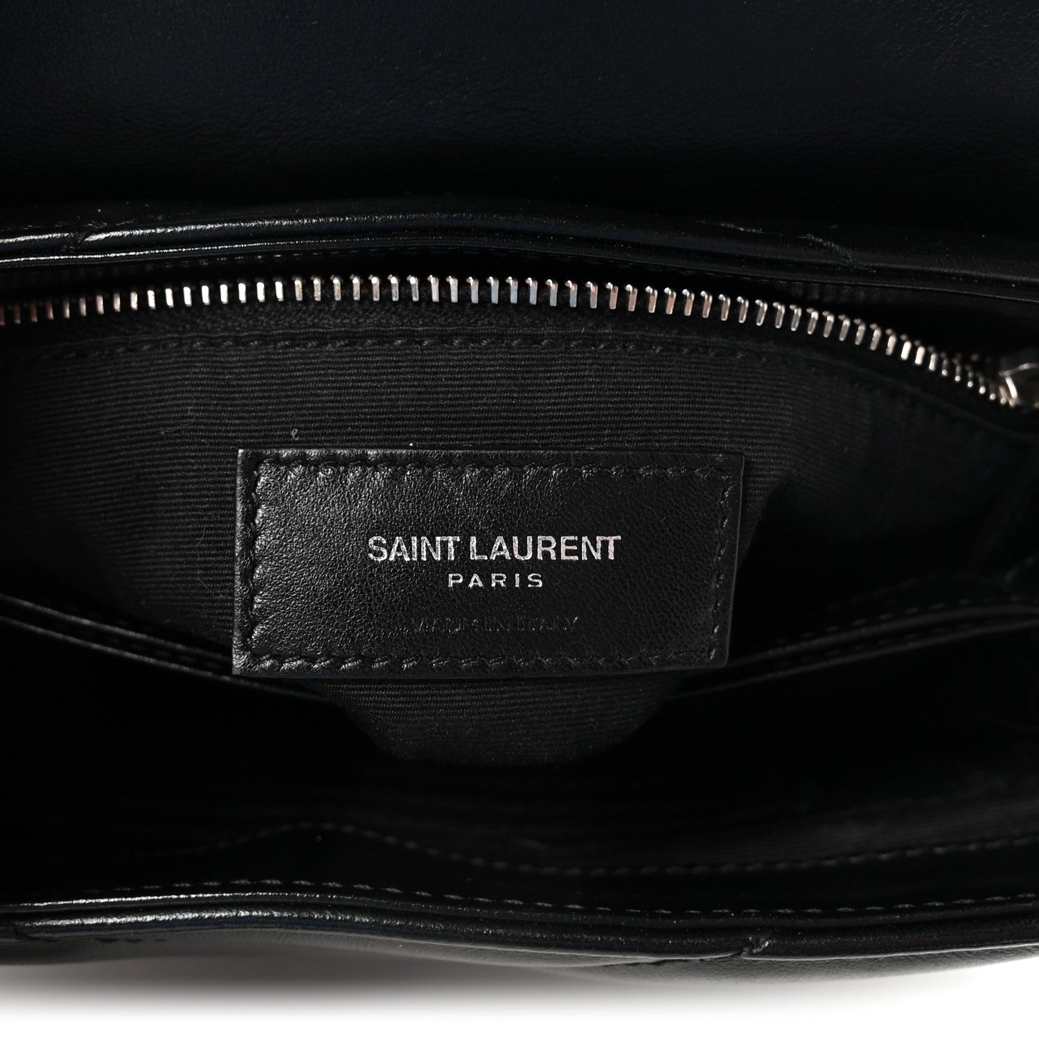 Calfskin Y Quilted Monogram Toy Loulou Crossbody Bag Black