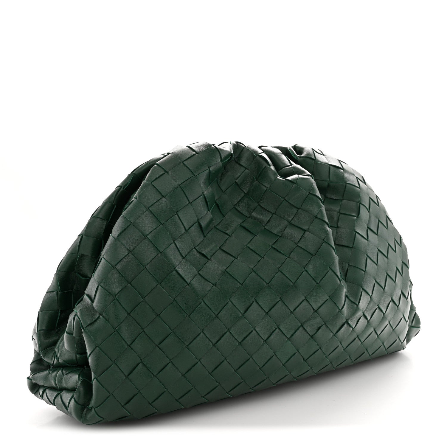 Nappa Maxi Intrecciato The Pouch Oversized Clutch Raintree