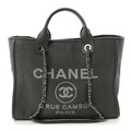 Mixed Fibers Small Deauville Tote Dark Grey