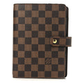 Damier Ebene Medium Ring Agenda Cover