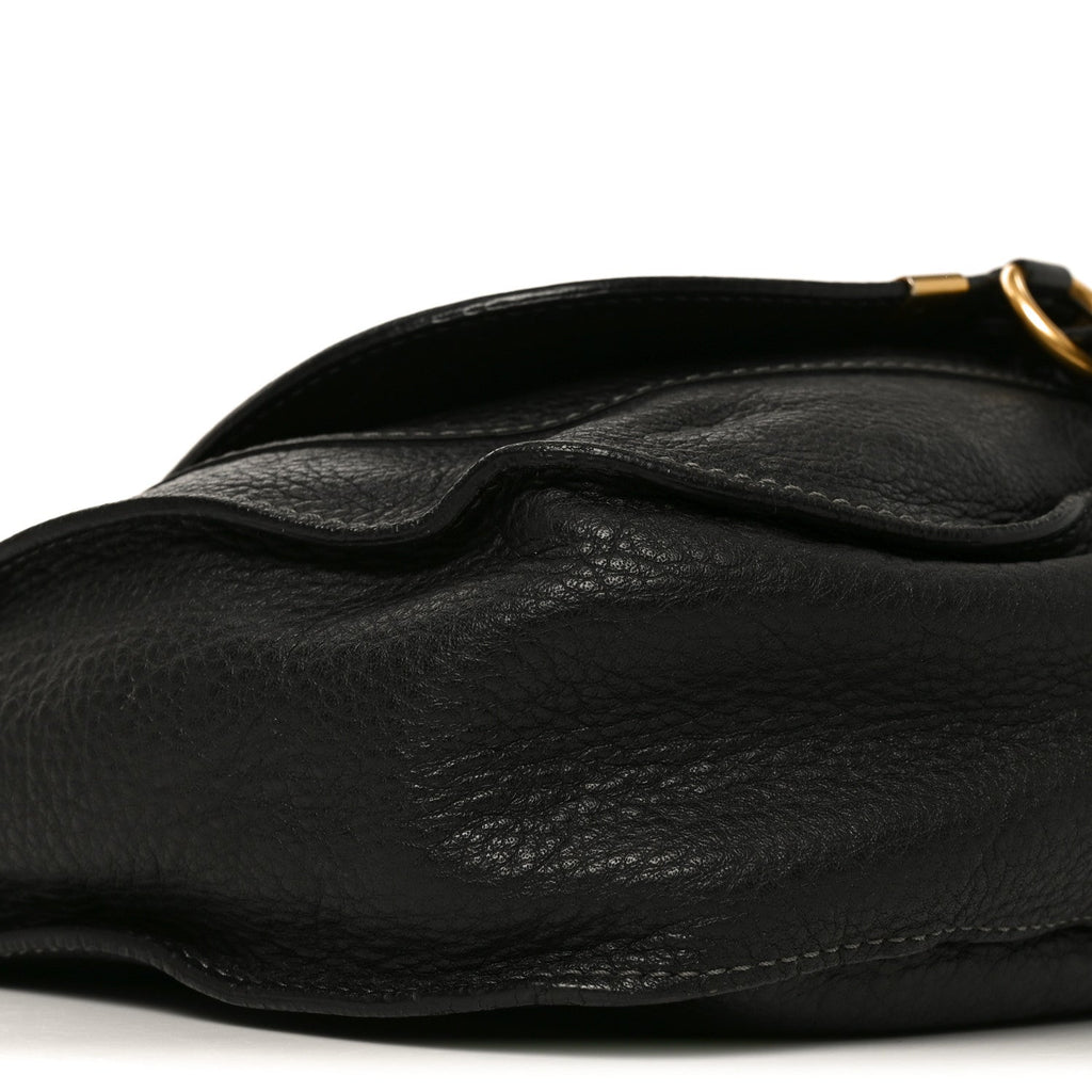 Calfskin Medium Marcie Satchel Black