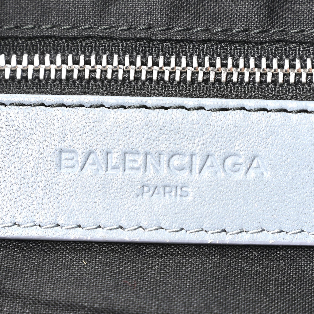 Chevre Silver Metallic Edge Hardware Velo Gris Acier