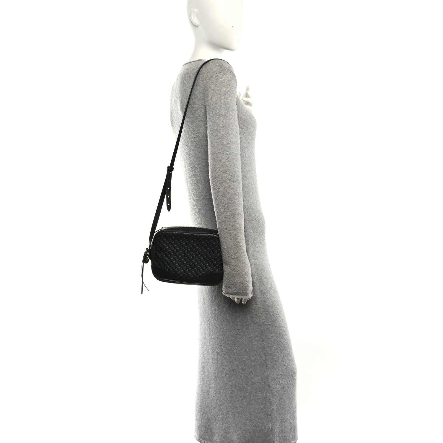 Microguccissima Mini Bree Messenger Bag Black