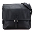 Prada Triangle Logo Plate Saffiano Shoulder Bag