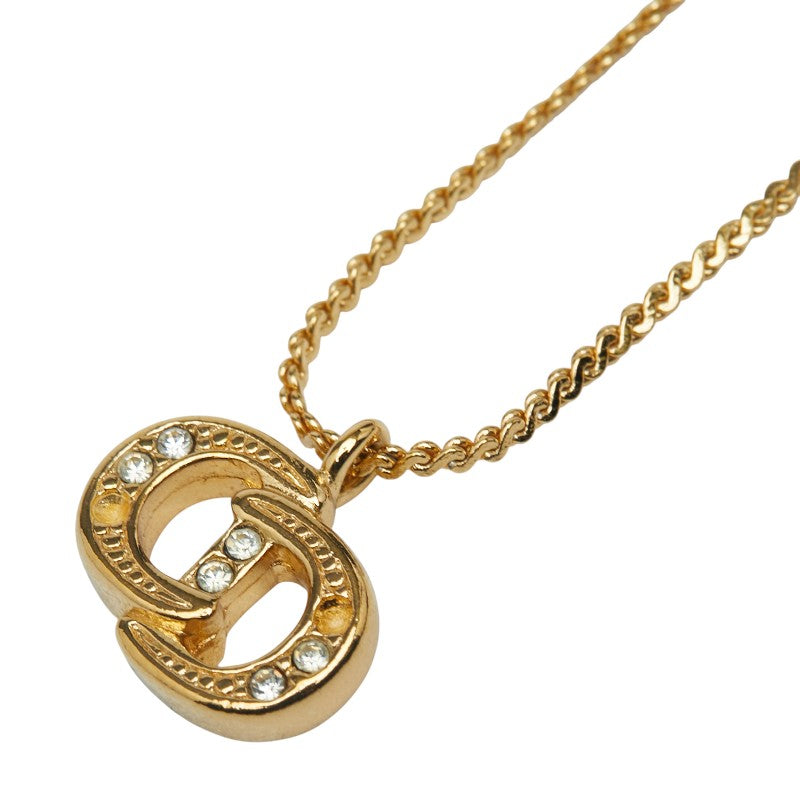 Dior CD Logo Rhinestone Necklace
