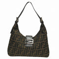 Fendi Zucca Canvas Shoulder Bag