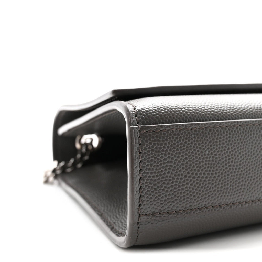 Grain De Poudre Medium Classic Monogram Kate Satchel Earth Grey