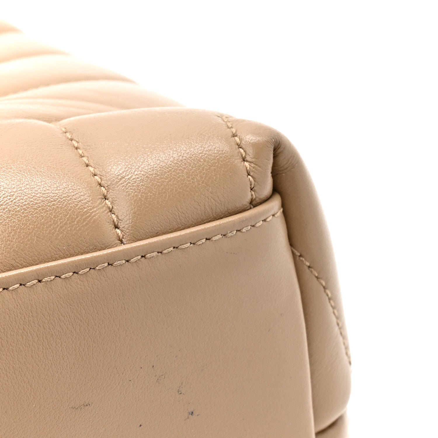 Calfskin Y Quilted Monogram Medium Loulou Chain Satchel Dark Beige
