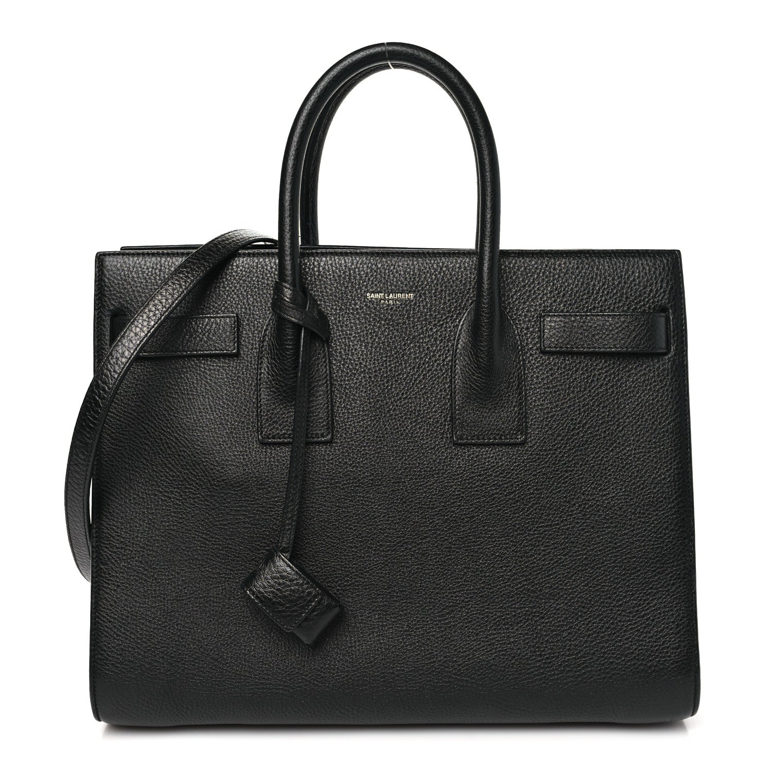 Grained Calfskin Small Sac De Jour Black
