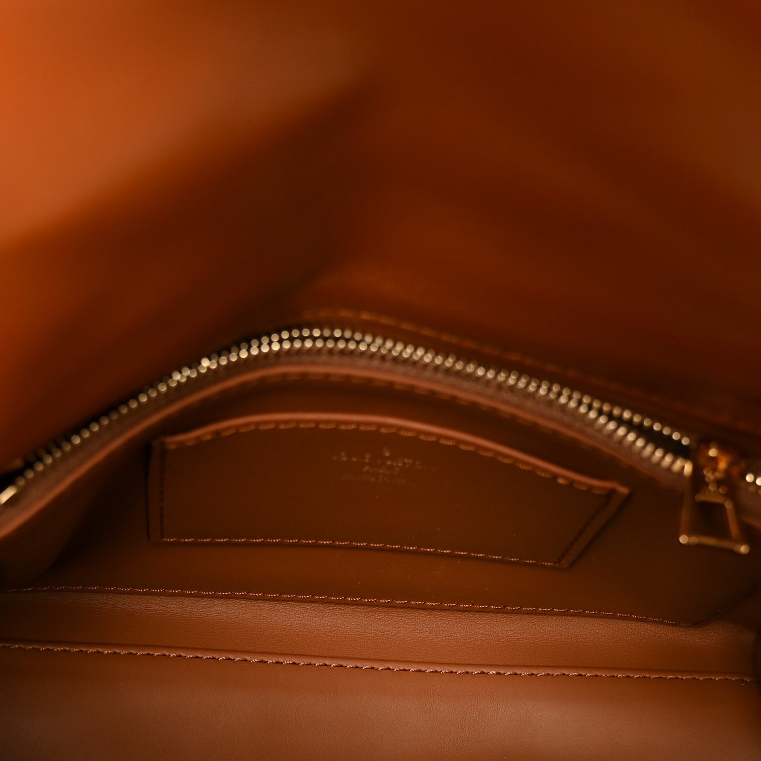 Lambskin Malletage Top Handle GO-14 MM Tan