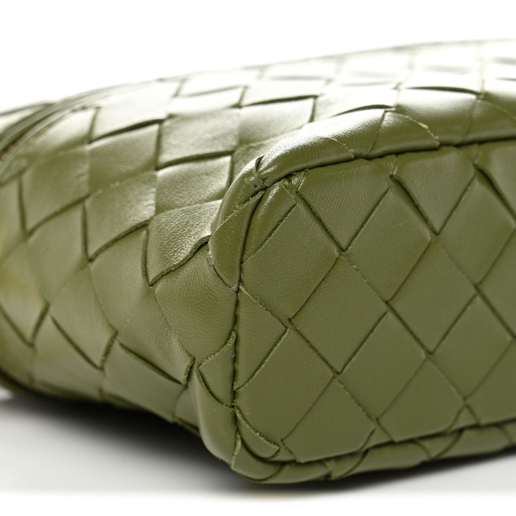 Calfskin Intrecciato Bang Bang Vanity Case Matcha