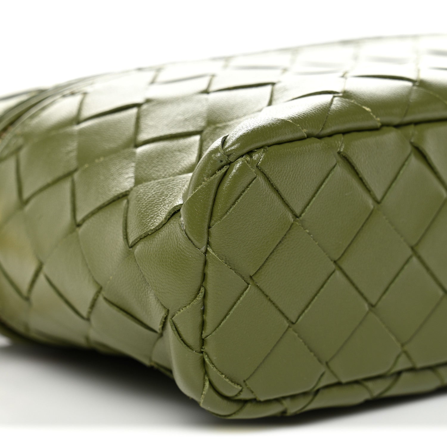 Calfskin Intrecciato Bang Bang Vanity Case Matcha