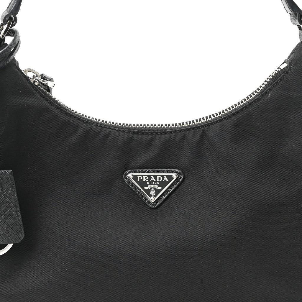 Re-Nylon Saffiano Mini Re-Edition 2005 Bag Black