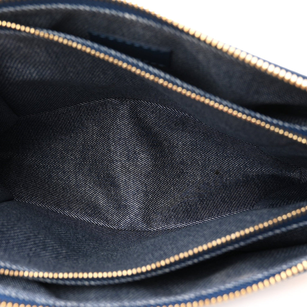 Lambskin Embossed Monogram Coussin PM Denim Blue