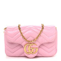 Lambskin Matelasse Mini GG Marmont Shoulder Bag Light Pink