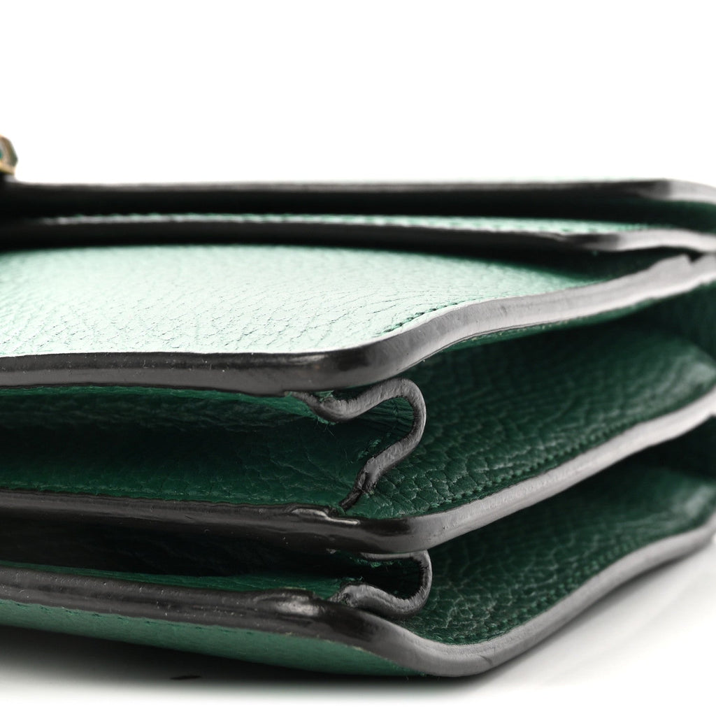 Pebbled Calfskin Small Dionysus Shoulder Bag Emerald