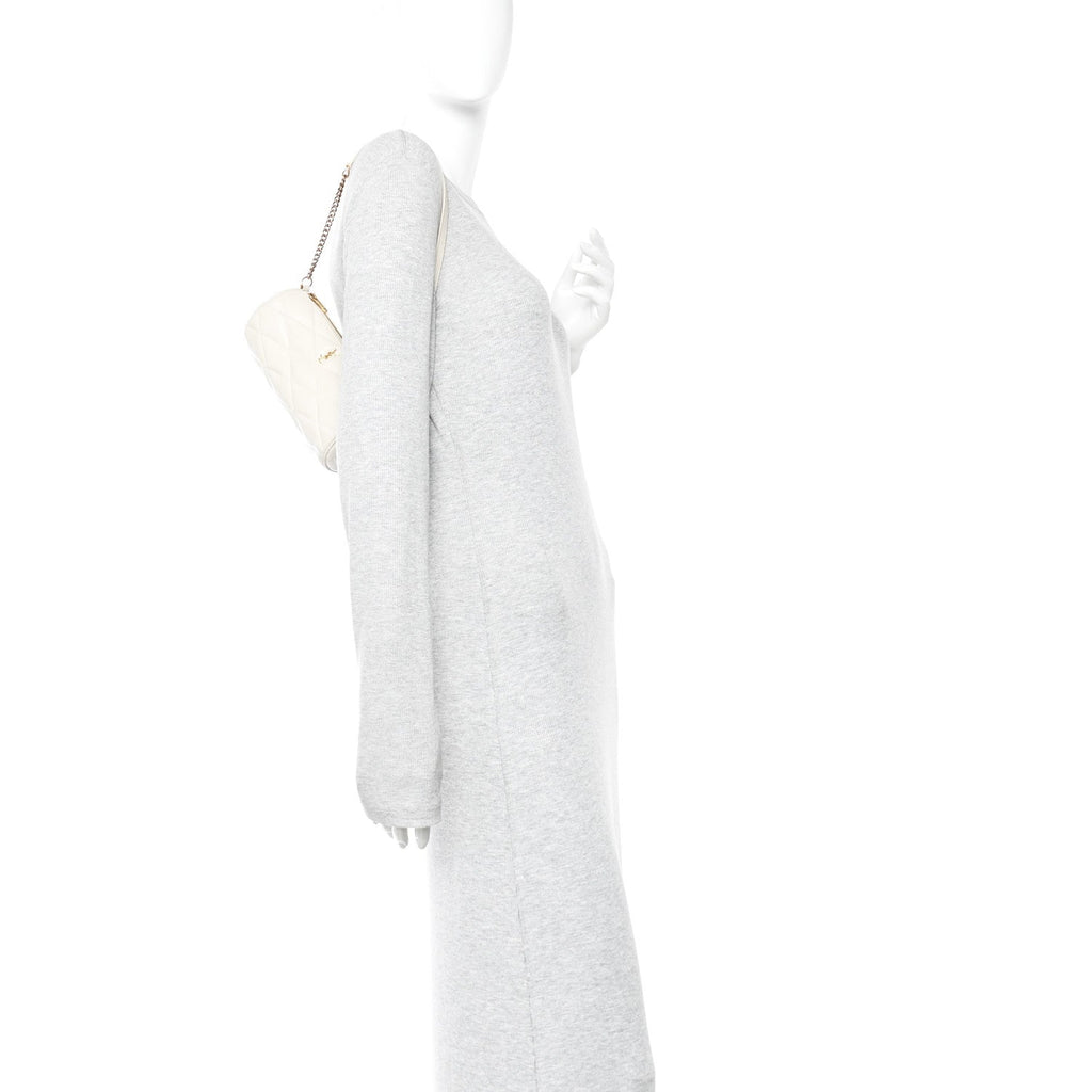 Lambskin Monogram Mini Sade Tube Bag Crema Soft