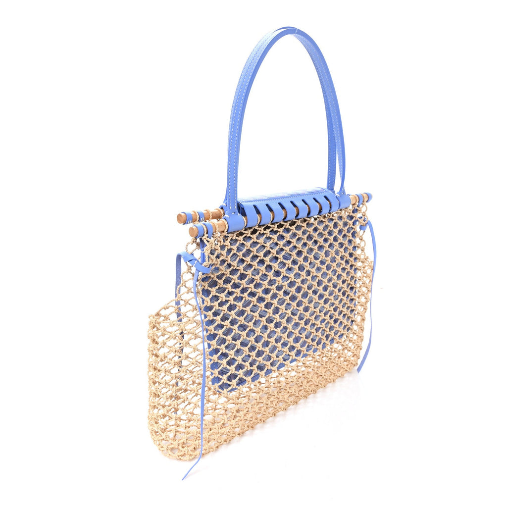 Goyardine Net Aligre Tote Light Blue