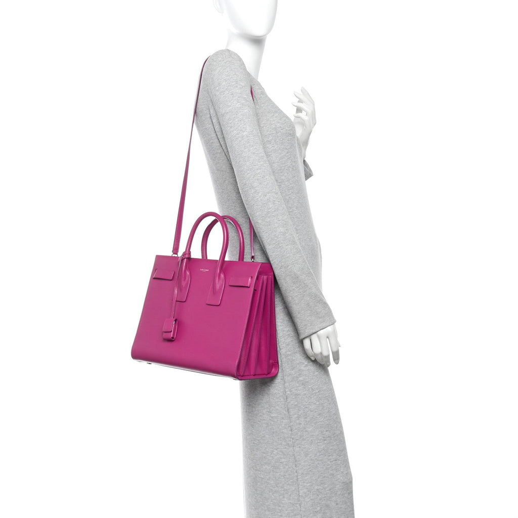 Calfskin Small Sac De Jour Electric Pink
