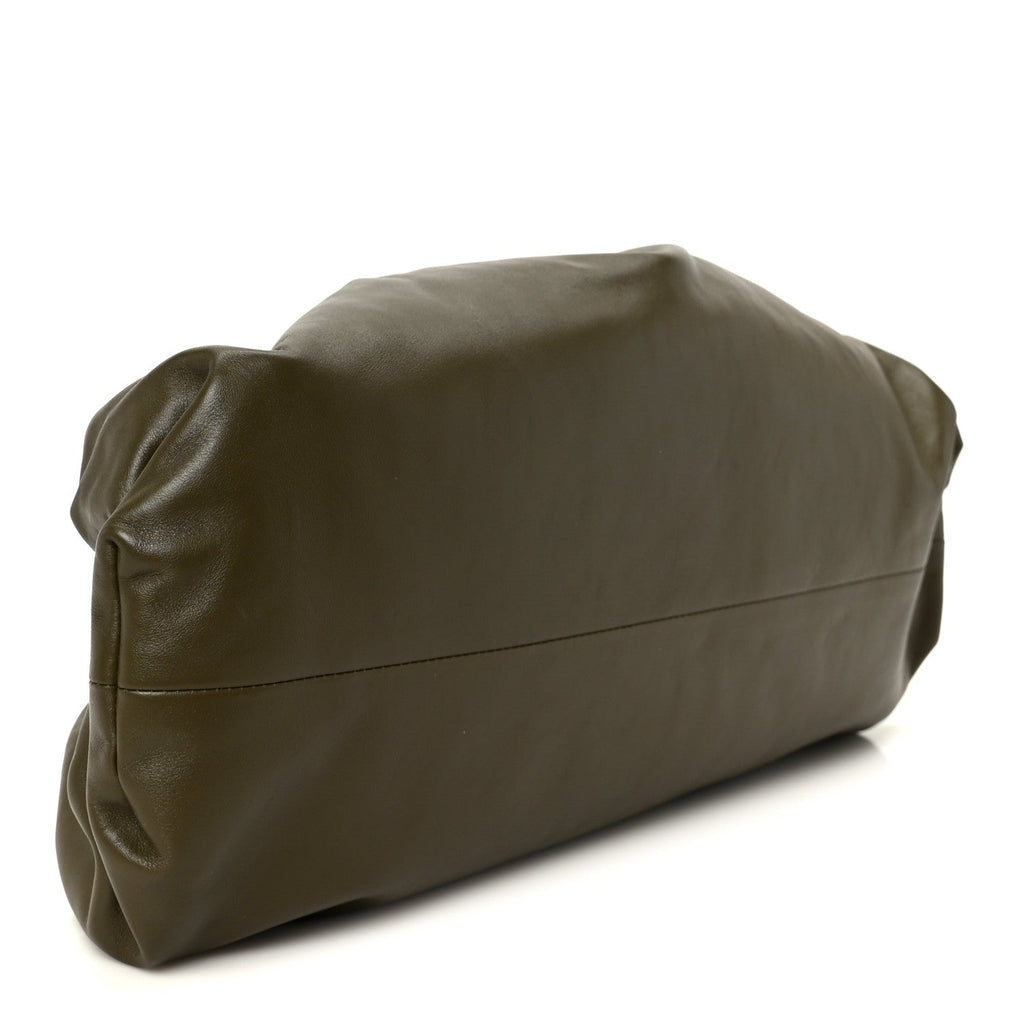 Smooth Butter Calf The Pouch Oversized Clutch Mustard