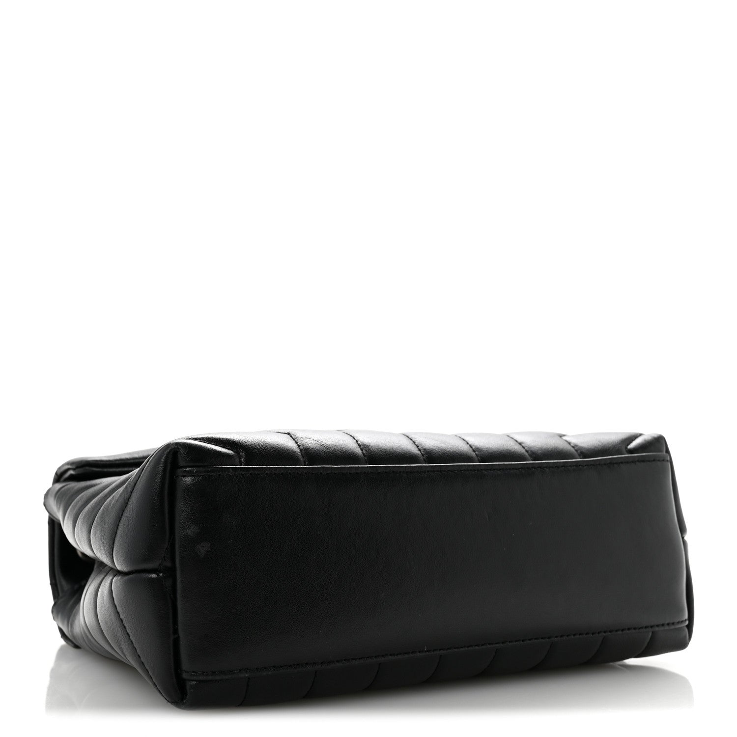 Calfskin Y Quilted Monogram Small Loulou Chain Satchel Black