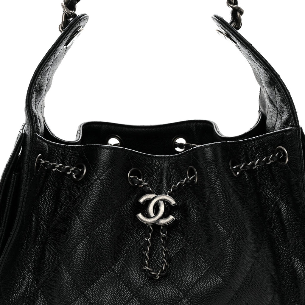 Caviar Quilted Small Chanel 25 Handbag Black