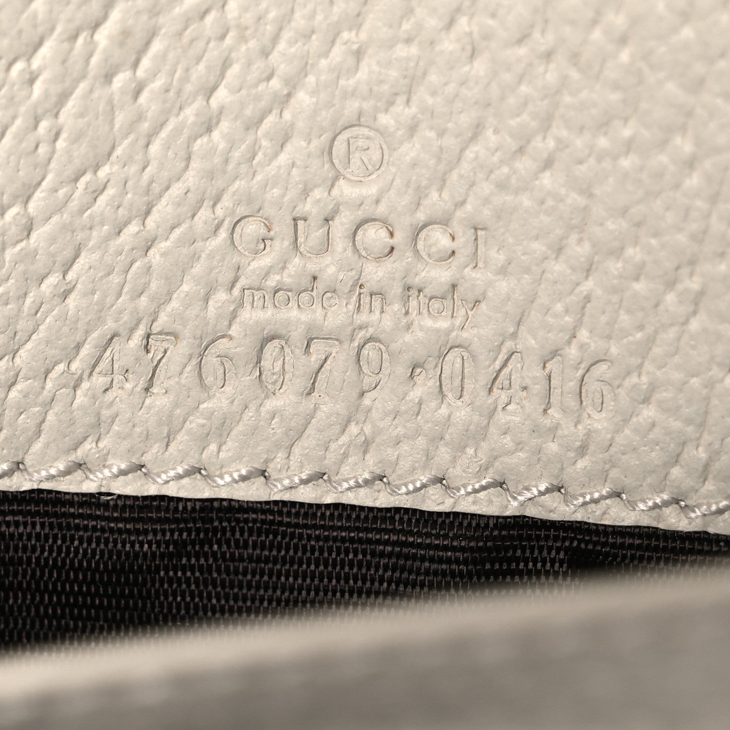 GG Supreme Monogram Web Queen Margaret Chain Wallet White