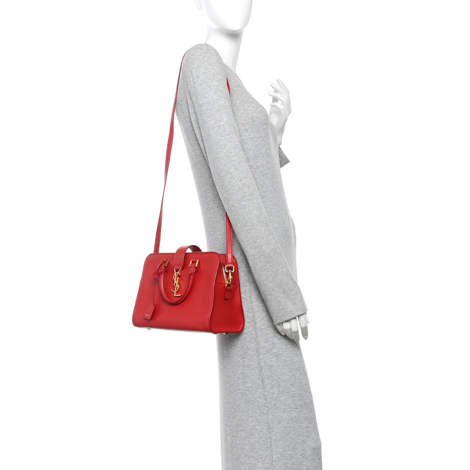 Calfskin Baby Monogram Cabas Red