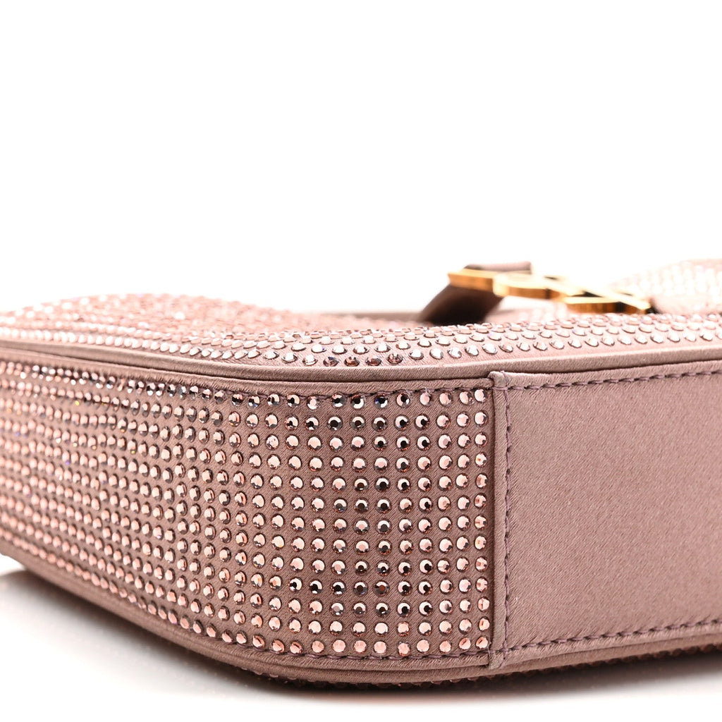 Satin Crystal Le 5 A 7 Mini Hobo Elderberry